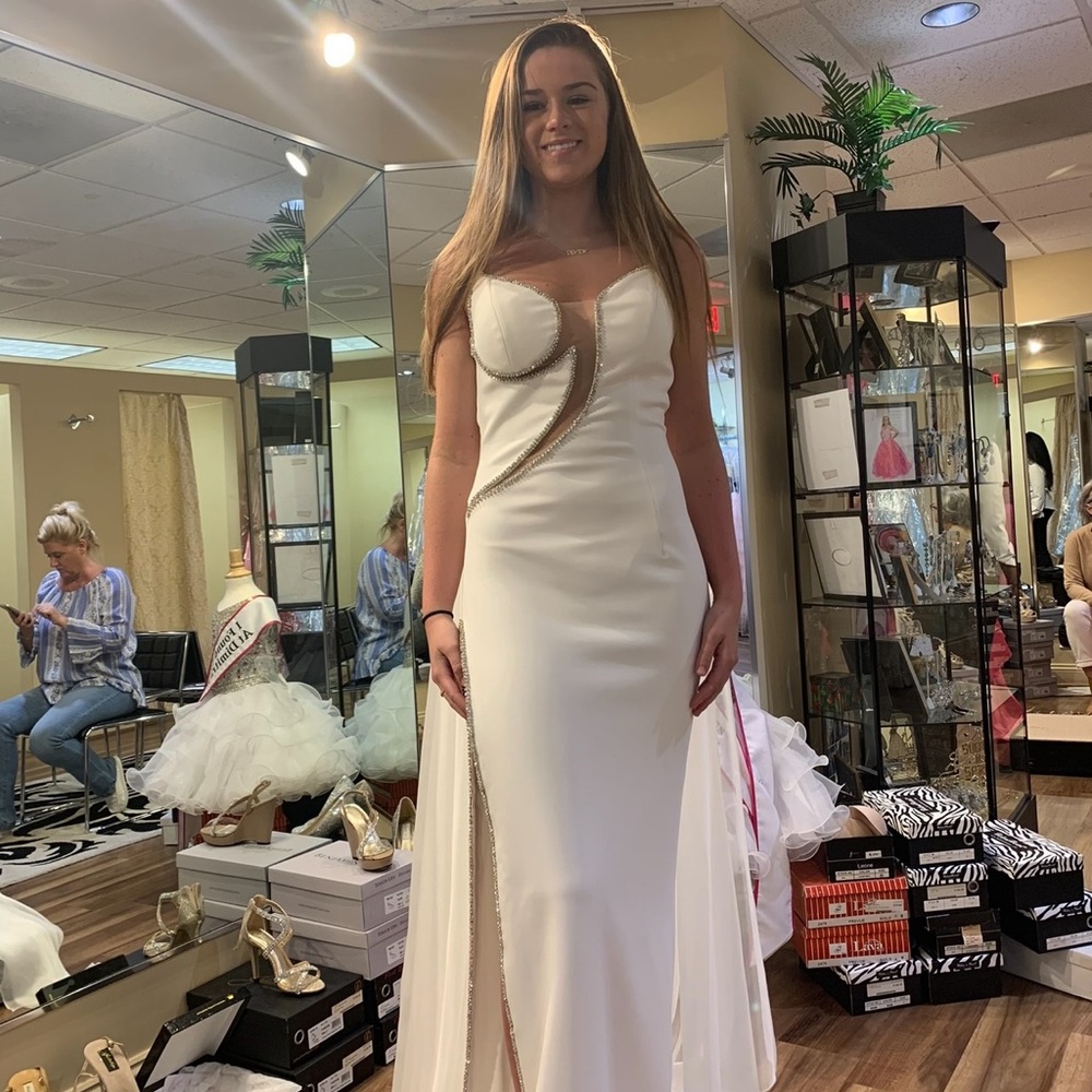 Elegant White Evening Gown